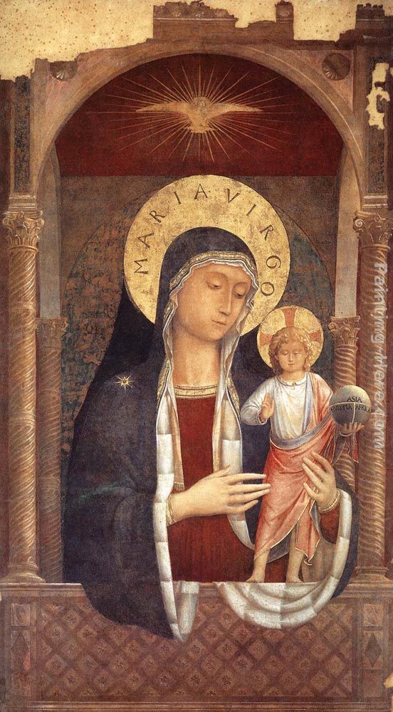 Madonna and Child Giving Blessings painting - Benozzo di Lese di Sandro Gozzoli Madonna and Child Giving Blessings art painting